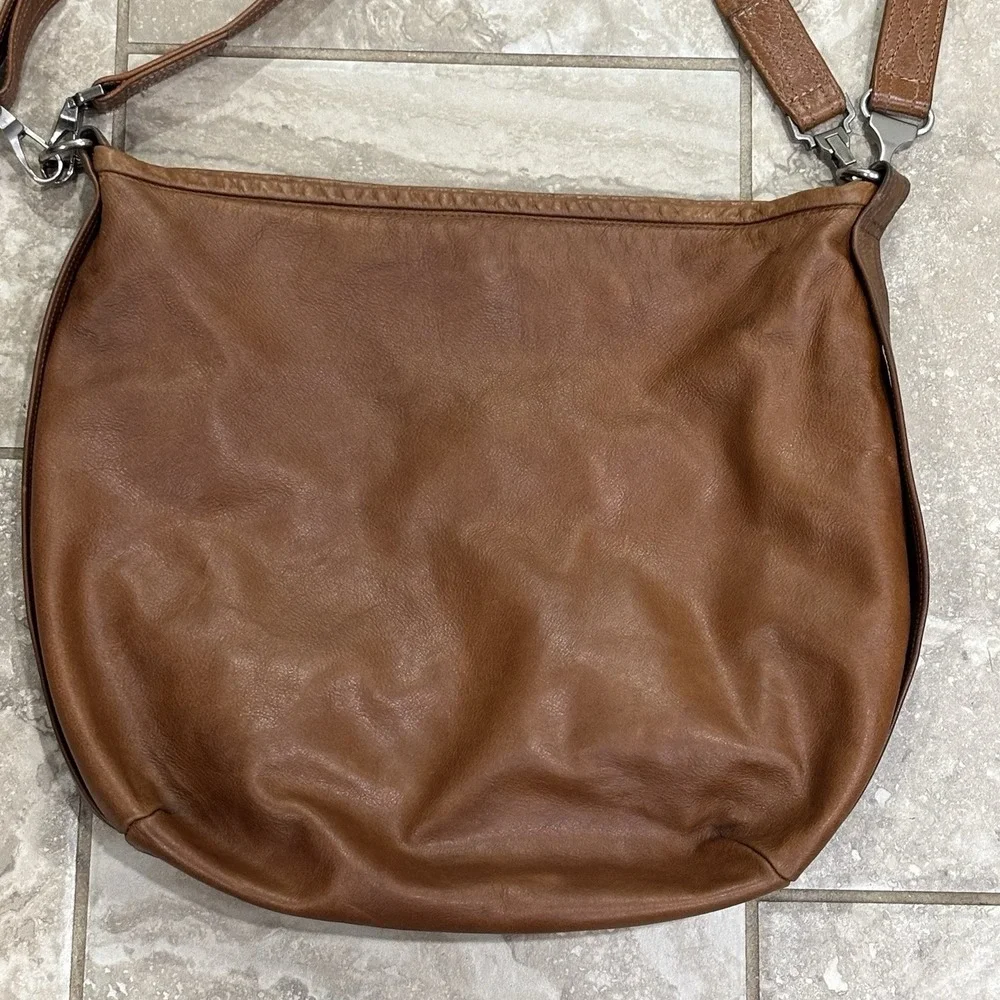Rough & Tumble Brown Lamb Leather Hobo XBody Bag Original Straps USA